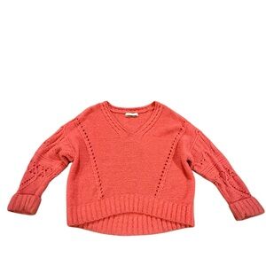Anthropologie Coral Sweater